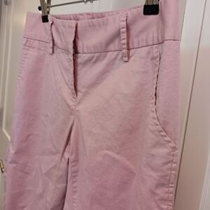 Daisy Fuentes Cotton Cropped Pants Khaki Pink